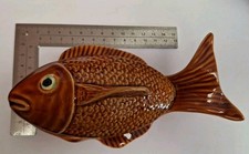 Vintage 60/70s lidded fish Shaped Casa Pupo Dish Portuguese  ceramics