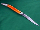 MARBLES Master Large Texas Toothpick Folding Pocket Knife Orange Bone — photo 4