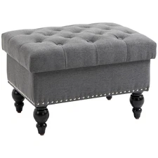 Ottoman with Storage for Living Room, 25" Storage Ottoman