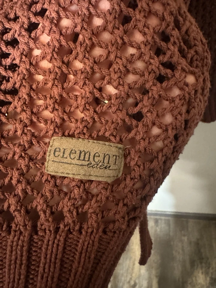 Element Skateboarding Eden Knit Sweater Women’s Size Large Maroon New - Image 4 of 4