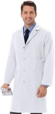 Meta 6116 Unisex 40 inch Soft Stretch Labcoat , White, NWT, XS
