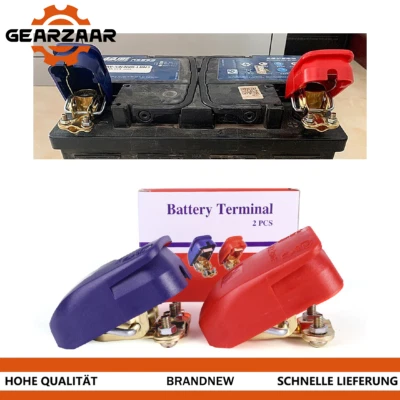 Paar 12V Autobatterie Schnellklemmen Polklemmen Batterieklemmen Boot KFZ PKW DE