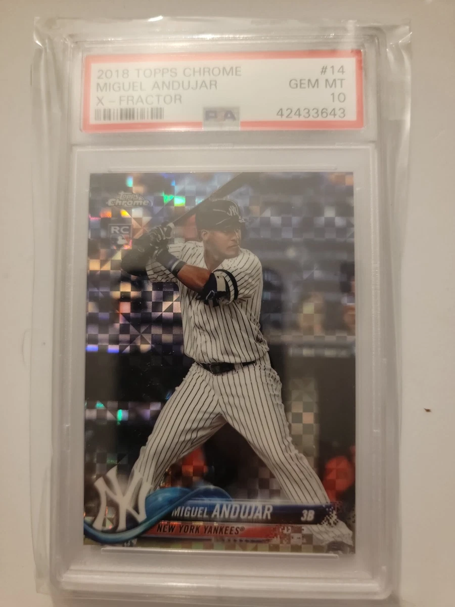 2018 Topps Chrome X-Fractor Refractor Miguel Andujar RC PSA 10 NEW YORK  YANKEES | eBay