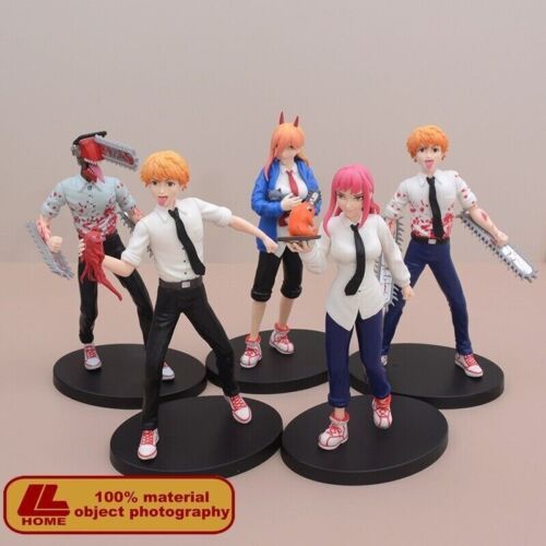 Anime DJ Denji Makima Power Pochita 5Pcs PVC Figure Statue toy Gift Desk Decor - Photo 1/11