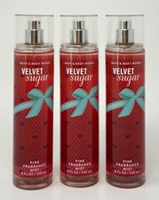 3 NEW BATH  BODY WORKS VELVET SUGAR FINE FRAGRANCE MIST BODY SPRAY 8 OZ LARGE