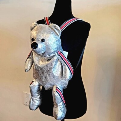 NWT - TeddyBear Mini Backpack Black & White Double-Headed Bear Plush Mini Backpack | Hot Topic main image 3