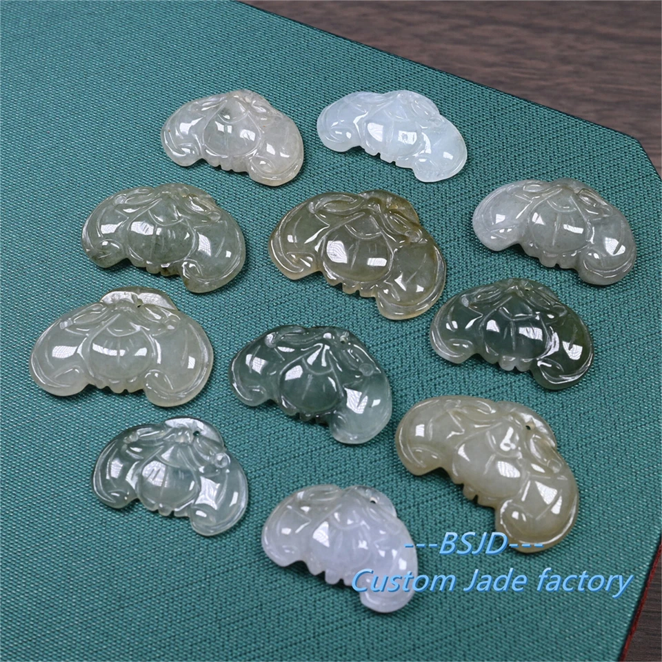 BAT подвеска натуральный лед класса нефрит Бирма жадеит бисер сделай сам серьги цепочка падение - Изображение 2 из 4