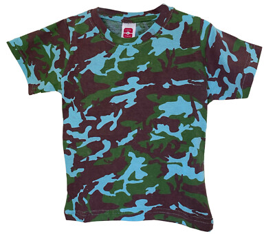 T-shirt Mimetica Verde Manica Corta Per Ragazzi – Camouflage Militare – Pullover