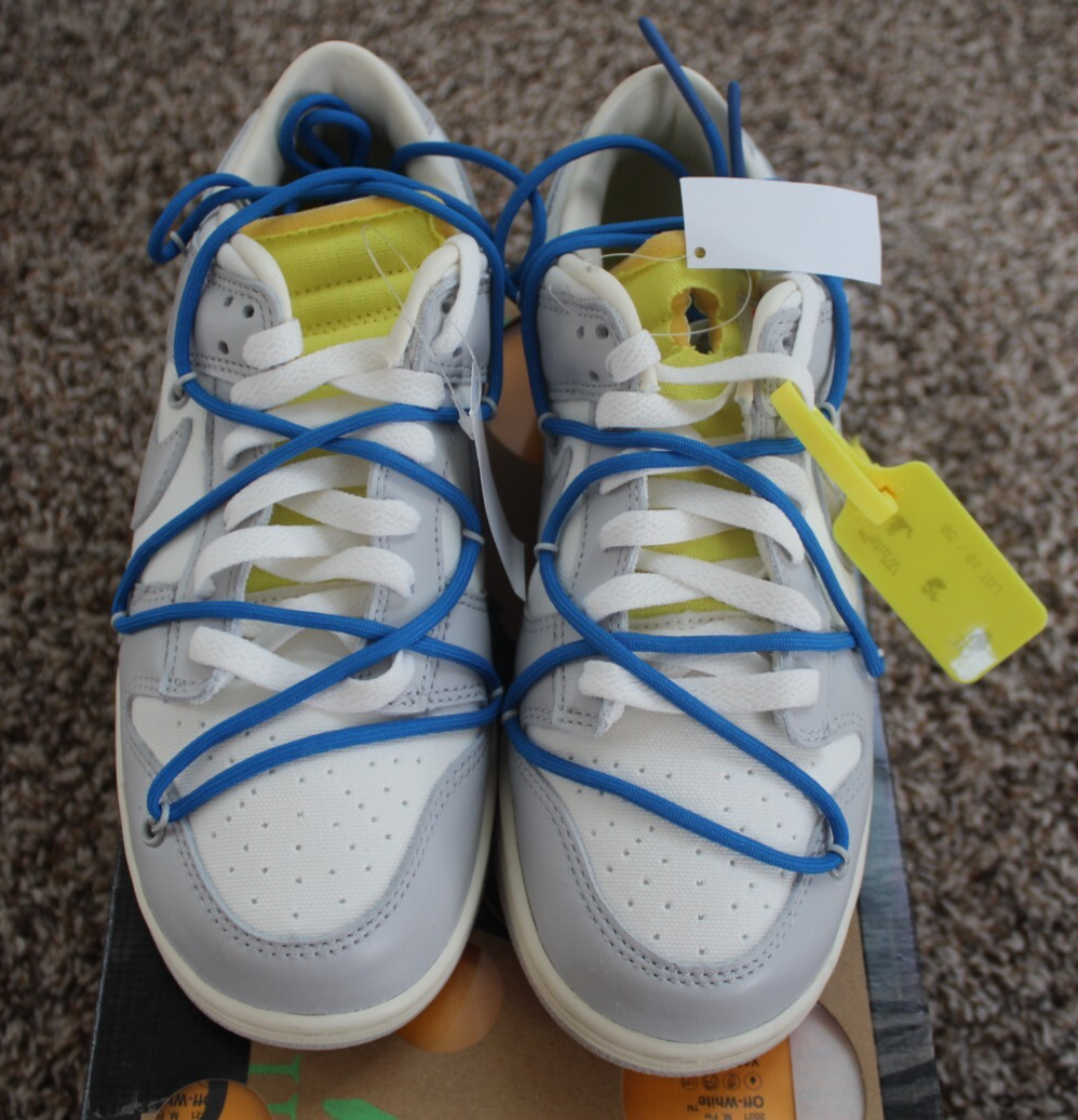 OFF WHITE X NIKE Uomo Taglia 7 Nike Off White x Dunk Low Lotto 10 di 50 Spedizione veloce