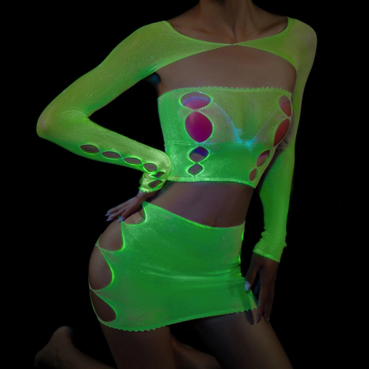 Dark green shop fishnets