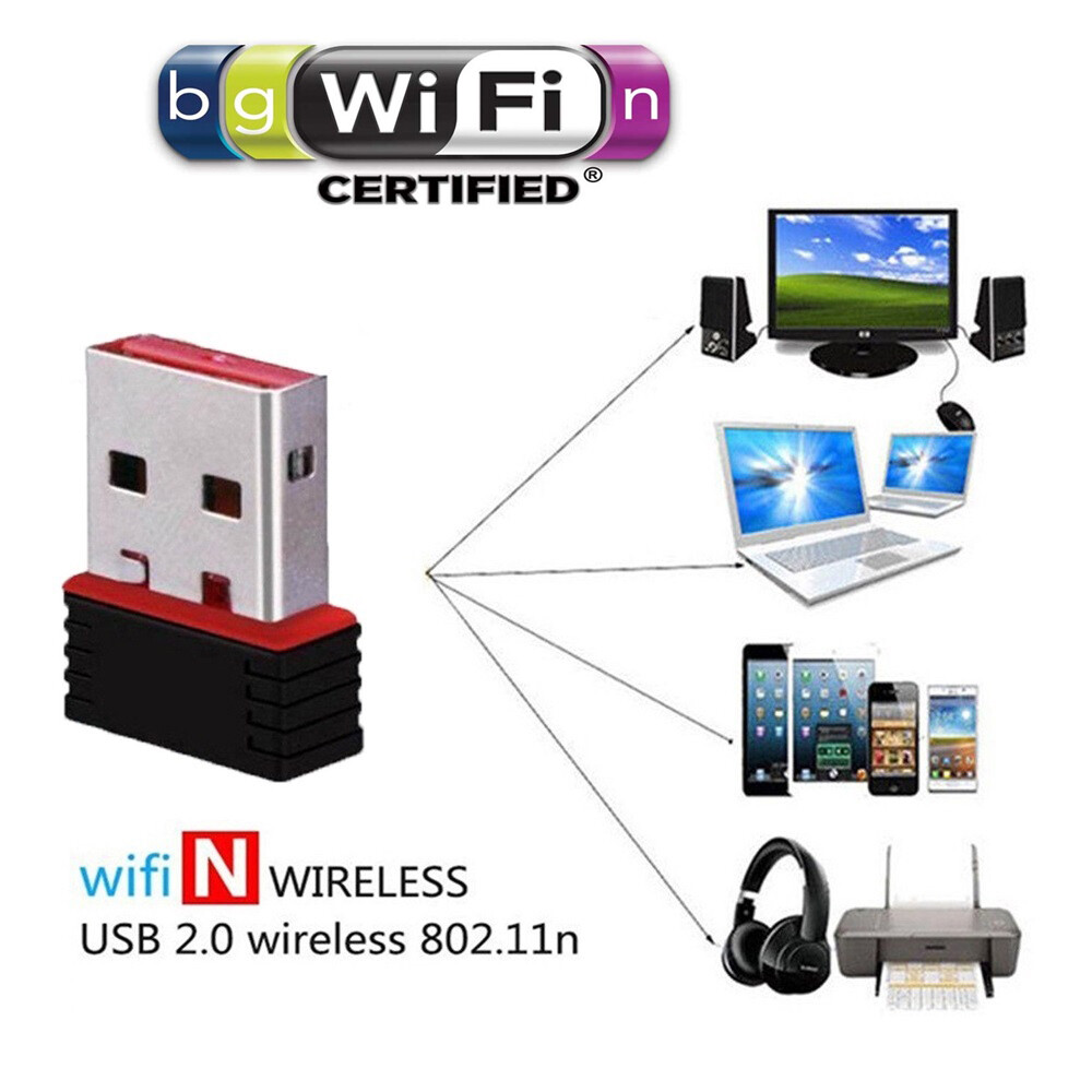 Mini Wireless Network Card WiFi Internet Adapter USB Dongle 802.11 