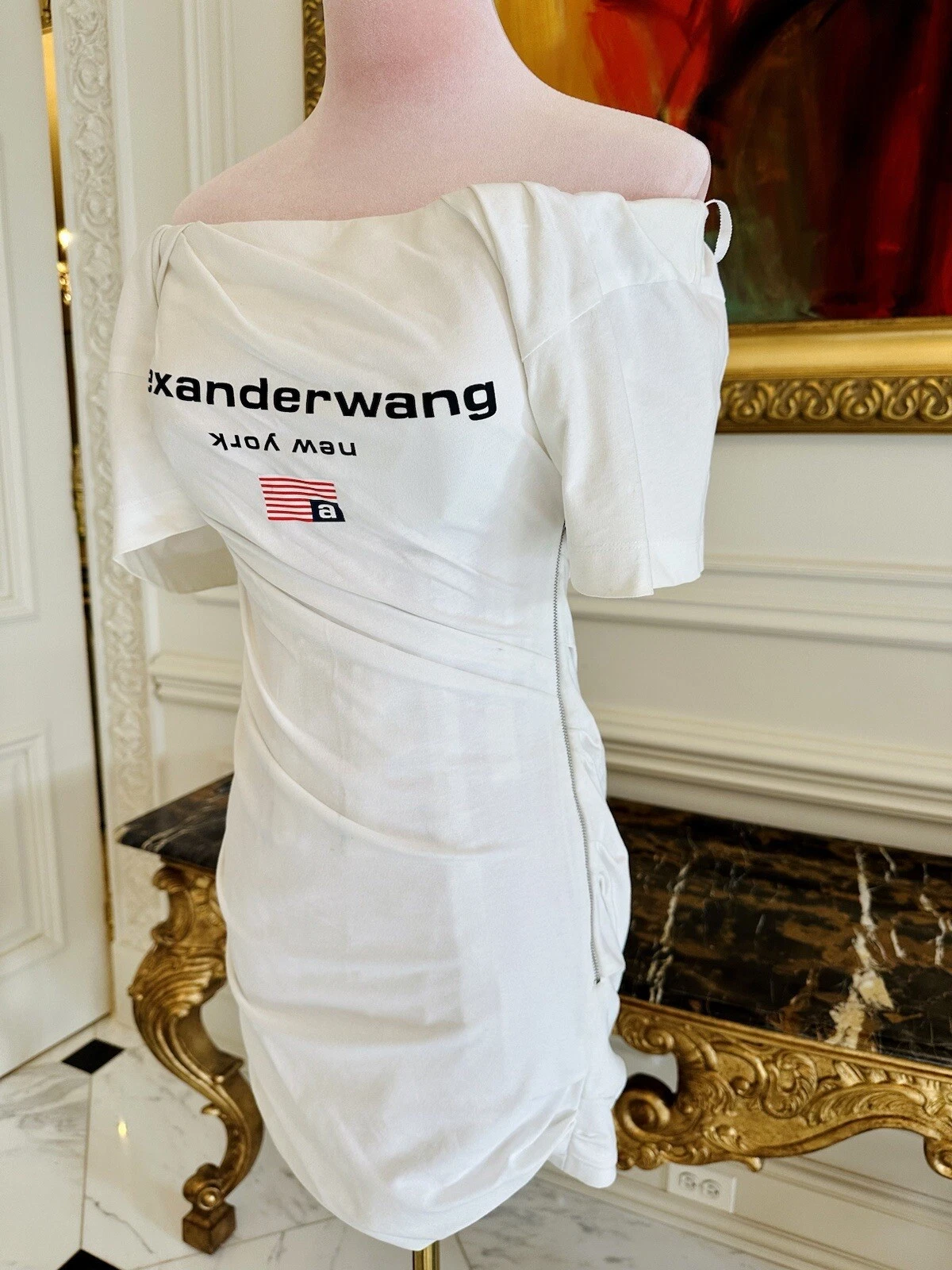 Alexander Wang Twisted T Shirt abito bustier 0