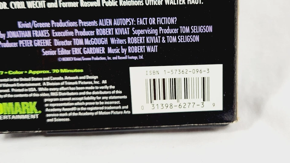 Alien Autopsy: Fact or Fiction (VHS, 1999, Uncut) - Image 3 of 4