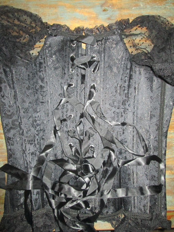 Corset Story Longline WAIST TAMING OVERBUST Lace Up Off Shoulder Lace