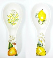 NEW MAXCERA SPRING COLLECT YELLOW LEMON TREE CERAMIC SPOON REST HOLDER
