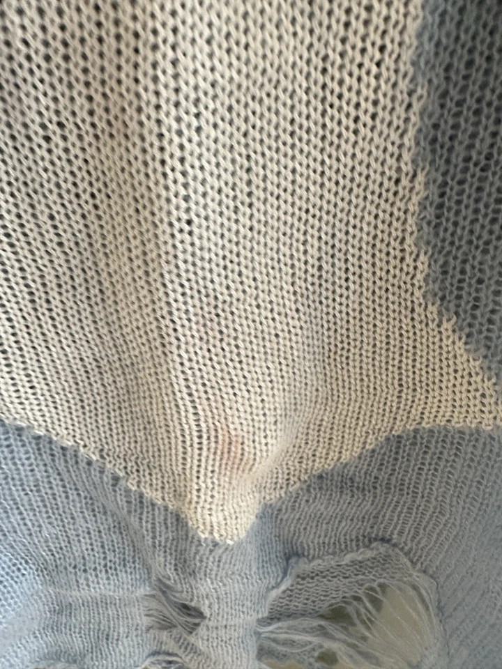 Jersey Wildfox Couture Reno Bebé Azul Triturado O/S RARO NUEVO CON ETIQUETAS Foto 4 de 4