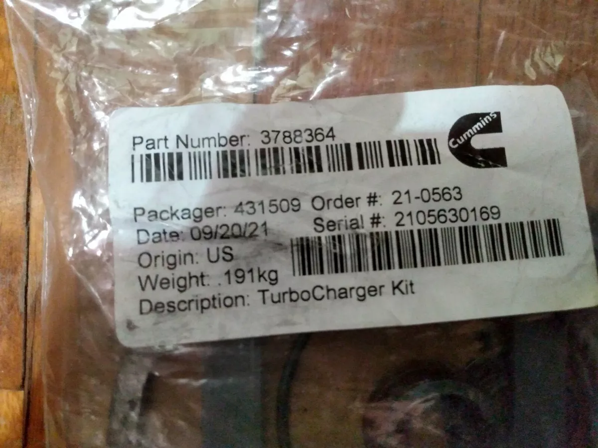 Genuine Cummins 4032194 Turbocharger Kit 3788364 kit ISX-07 NR1-2 