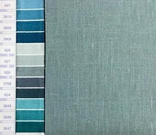 Wichelt 32 Ct 100% linen Mediterranean Sea Nora Corbett cross stitch blue green