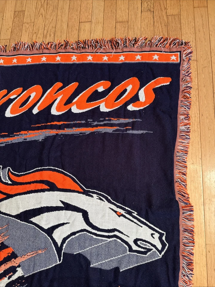 NFL Denver Broncos Manta Colgante de Pared Triple Tejido Jacquard Northwest Co Foto 4 de 4