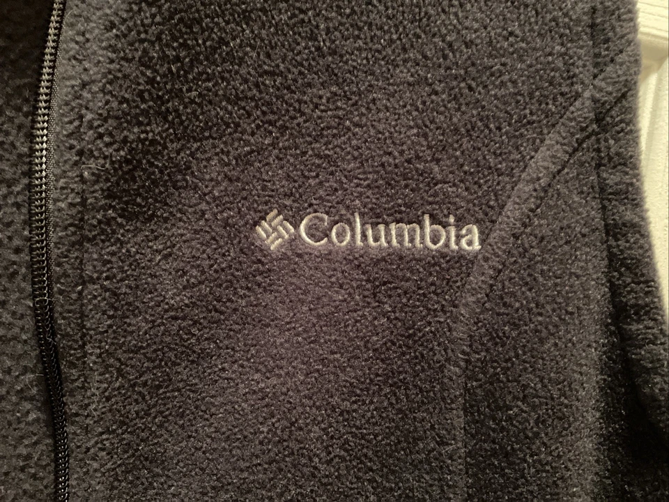Chaleco Columbia para mujer mediano cremallera completa polar negro Foto 4 de 4