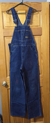 Vintage OshKosh B'Gosh Overalls Mens 32x32 Blue Denim Vestbak