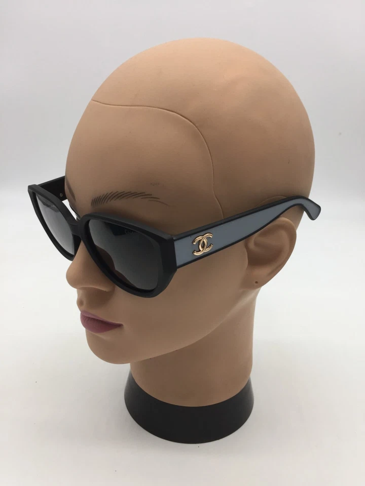 Chanel Women's Matte Black Frame Designer Sunglasses 55-16-143 Grey Lens - Image 3 of 4