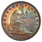 1873 50C Arrows Liberty Seated Half Dollar PCGS AU50 (CAC)