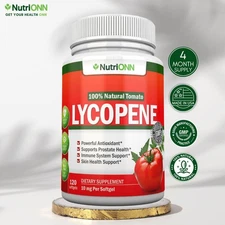 Lycopene - Powerful Antioxidant - 100% Natural Tomato - Prostate & Heart Health