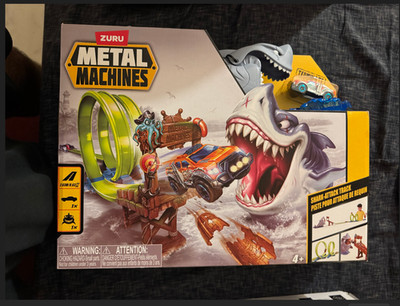 Zuru Metal Machines Shark Attack Track Toy Set *New But Missing Car* Ages 4+