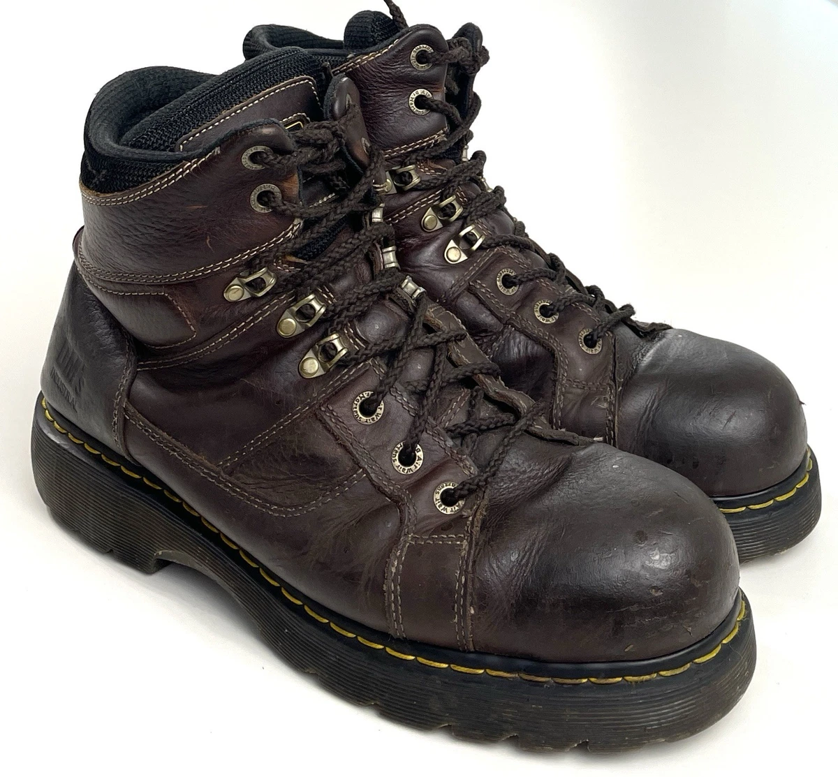 Dr. Marten Boots Men Size 8 Black Brown Steel Toe Outdoor Factory Work Boots Dr. Martens Workwear Steel Toe Boots for Men for Sale - Shop  main image 3