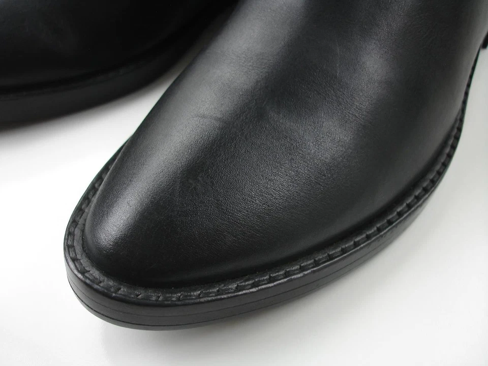 Botas Chelsea de cuero negras sin cordones al tobillo 8,5 38,5 $595 THEYSKENS THEORY para mujer Foto 3 de 4