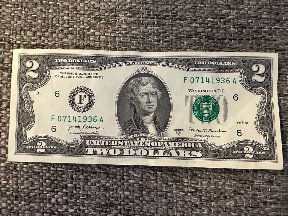 July 14 1936 Birthday Note Fancy Serial Number 07 14 1936 F07141936A - Image 2 of 2