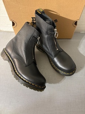 DR. MARTENS 1460 FRONT ZIP Wanama + Milled Nappa LEATHER BOOTS