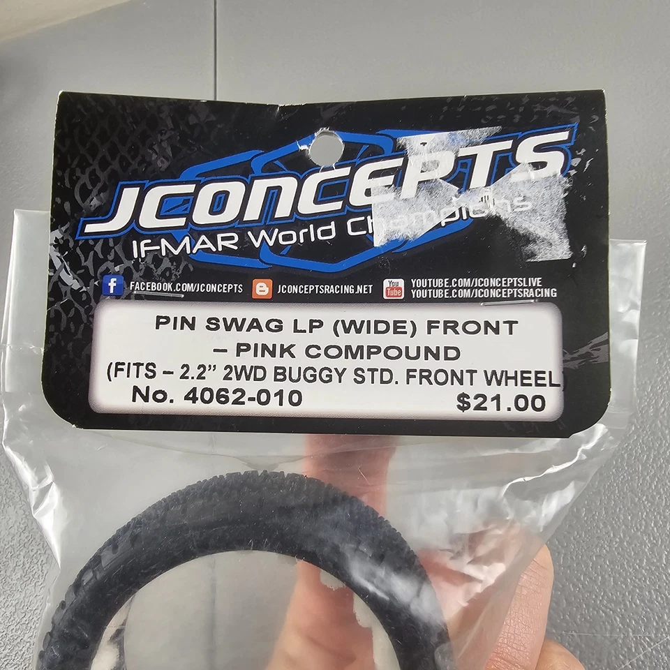 JCONCEPTS - Pin Swag - Pink compound 2.2" 2WD Buggy STD Front wheel (Shelf 6) - Image 3 of 3