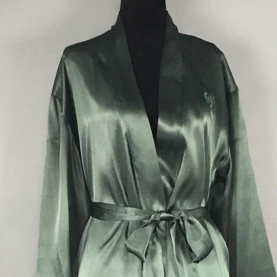 Женское кимоно с поясом Jones New York Robe средний размер зеленое короткая пижама - Изображение 3 из 4