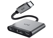 UNI USB-C 3 in 1 Digital AV Multiport Adapter with 100W power supply for Macbook