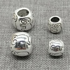 4 pièces d'entretoises pour bracelet perles éléphant en argent sterling 925