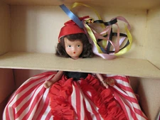Vtg Nancy Ann Storybook Doll bisque #187 A January Merry Maid for New Year w/Box
