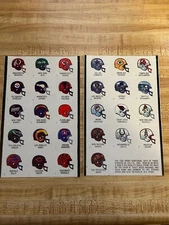 NFL Jeno's Pizza Helmet Sticker Complete Set Sheets 1984 1985 VG