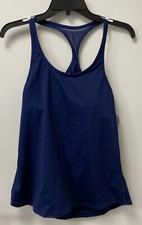 TYR Solid Taylor Tank, Women's Breathable Racerback Swim Top, Solid Navy Blue