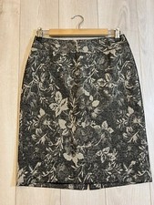 Ann Taylor Gray Floral Jacquard Pencil Skirt Sz 4P