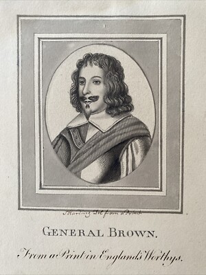 1800s Old Master Drawing of Sir Richard Brown, after  18th century Engraving