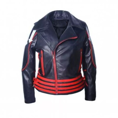 Rockstar Concert Freddie Mercury Wembley Costume Genuine Leather Jacket