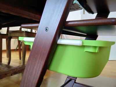 Basket Adapter To Use Stokke Tripp Trapp Highchair & (IKEA) Trofast Plastic Bins