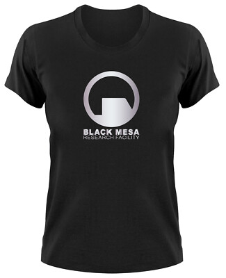 Black Mesa Damen T-Shirt Research Facility HL Logo Fan Fanshirt Zeichen Symbol