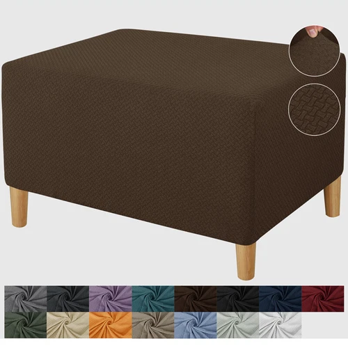 Fußhocker Stretch Bezug Hocker Ottomane Aufbewahrung Sofa Schonbezug Rechteck Schutz - Bild 37 von 40