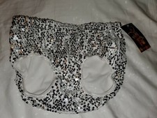 Silver Sequin Triple Threat Dance Shorts XS