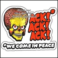 Fridge Fun Refrigerator Magnet MARS ATTACKS "We come in peace" Martian Die-Cut