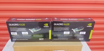 Lot of 2 NVIDIA Quadro K420 1GB DDR3 Graphics Card  Dual Video Output (SEALED)