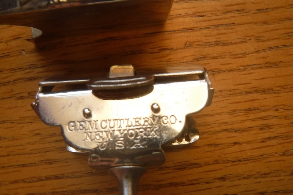 Gem Cutlery Co. USA Safety Razor, Blade Holder IOB eBay